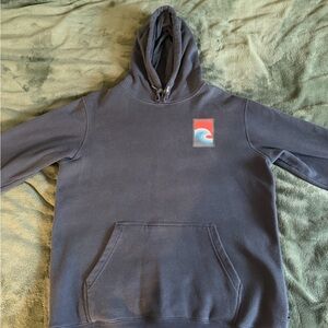Large Quiksilver Dark Gray Hoodie with Wave Logo